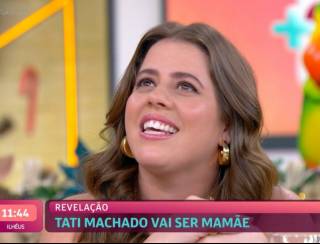 Tati Machado anuncia primeira gravidez ao vivo na TV