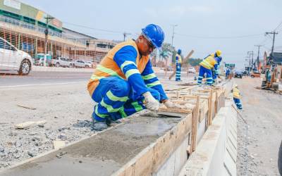 Obras de revitalização da Avenida 22 de Maio, em Itaguaí estão avançadas