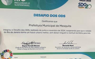 Prefeitura de Mesquita é reconhecida por compromisso com o Desenvolvimento Sustentável